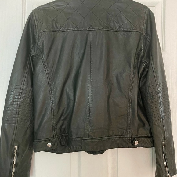 Lucky Brand Lambskin Leather Moto Jacket - Picture 3 of 5